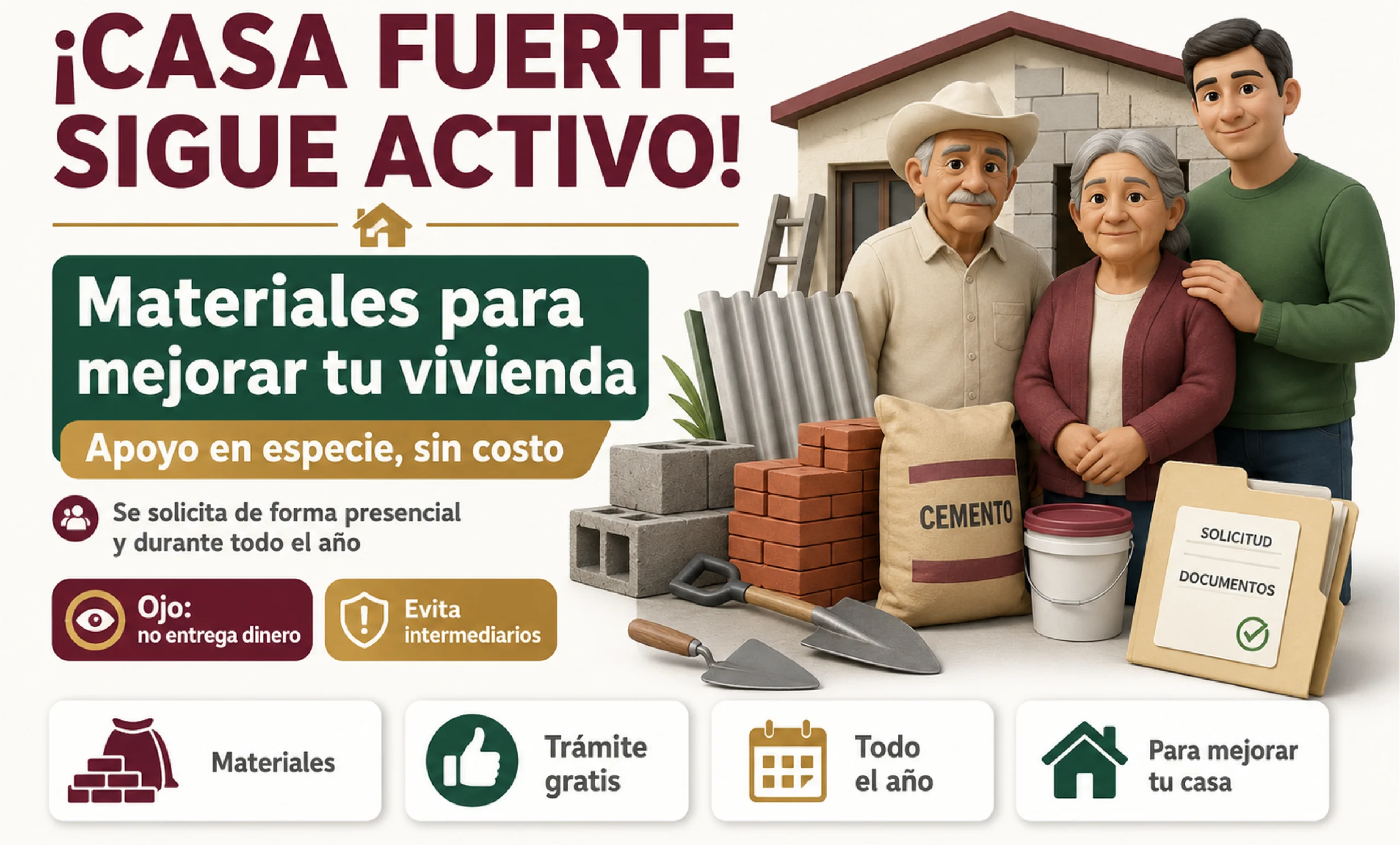 Casa Fuerte Baja California: apoyo con materiales para mejorar tu vivienda