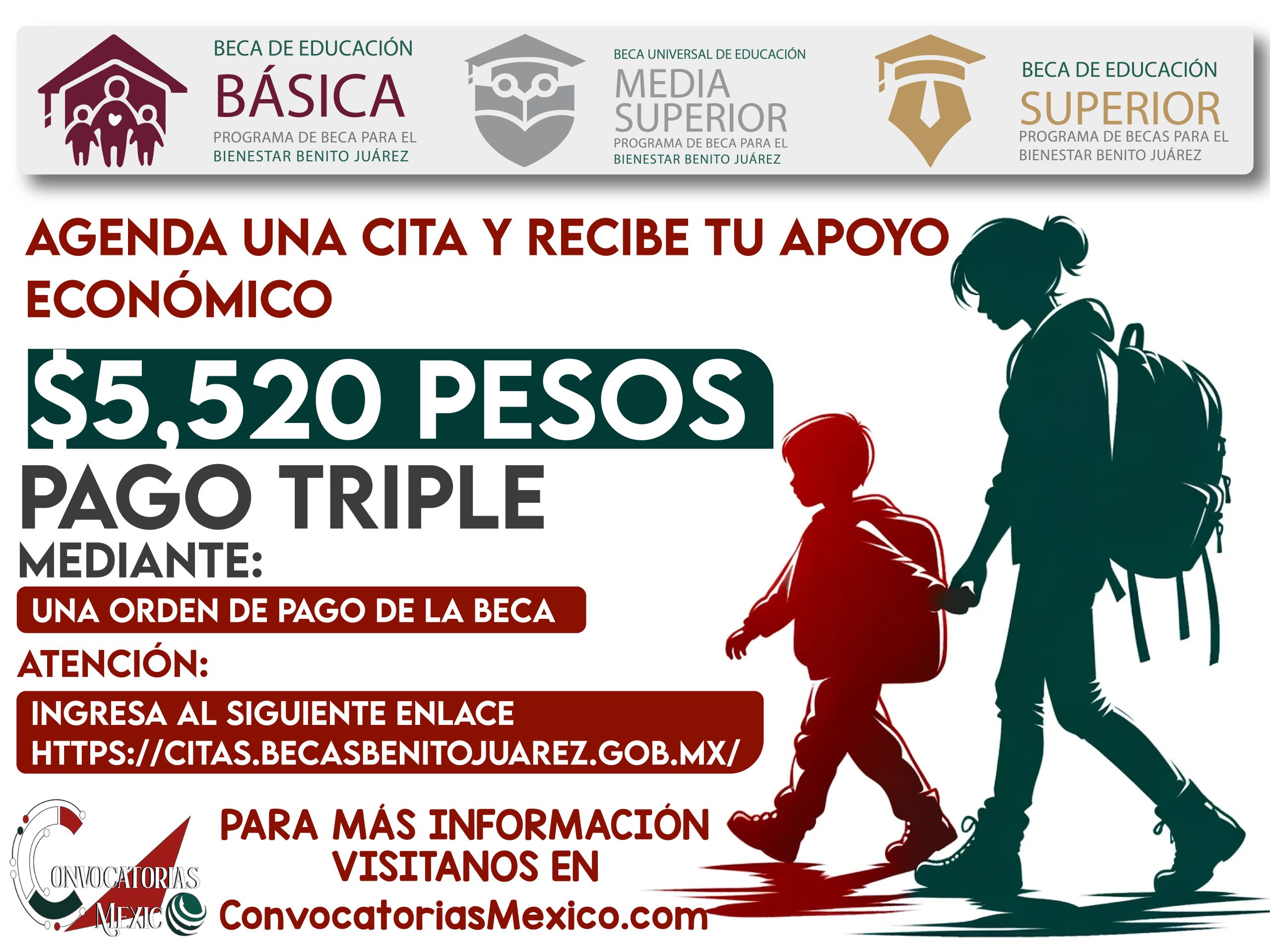 Recibe tu pago mediante una ORDEN DE PAGO Agenda tu Cita y Recibir la Beca Benito Juárez