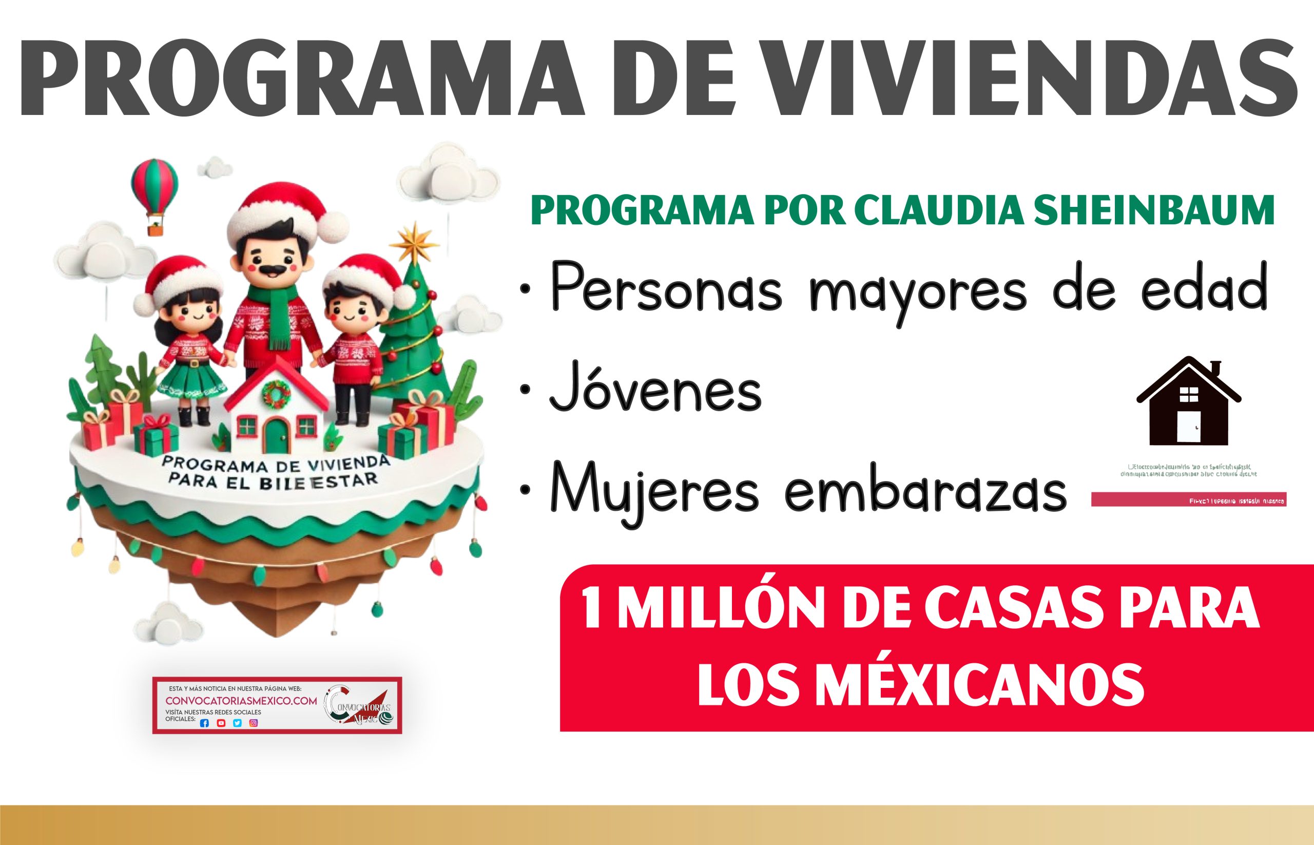 ¿Quiénes serán los beneficiarios del programa de vivienda de Claudia Sheinbaum?