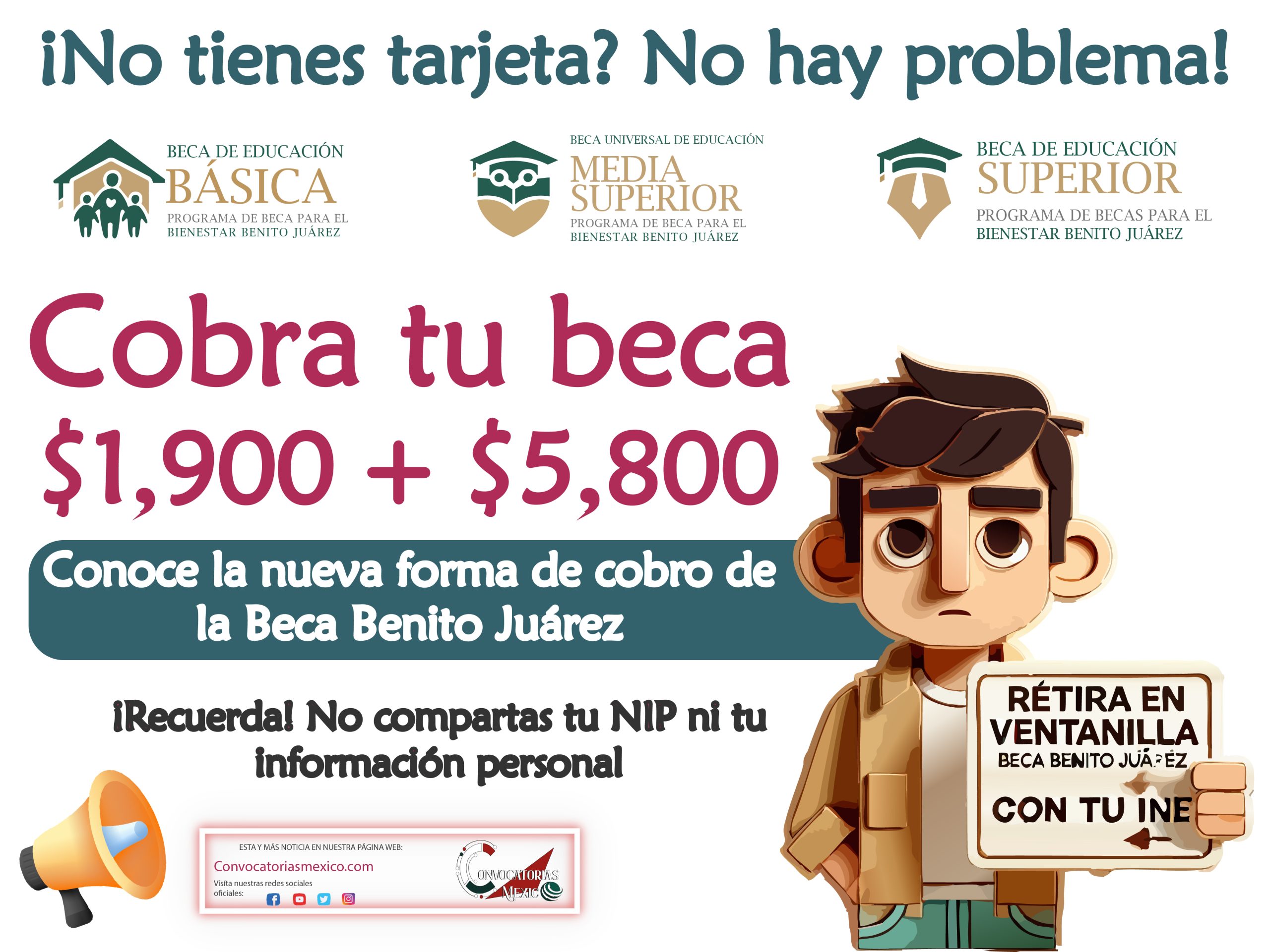 Así recibe tu apoyo de $1,900 + $5,800 pesos de la Beca Benito Juárez 2025