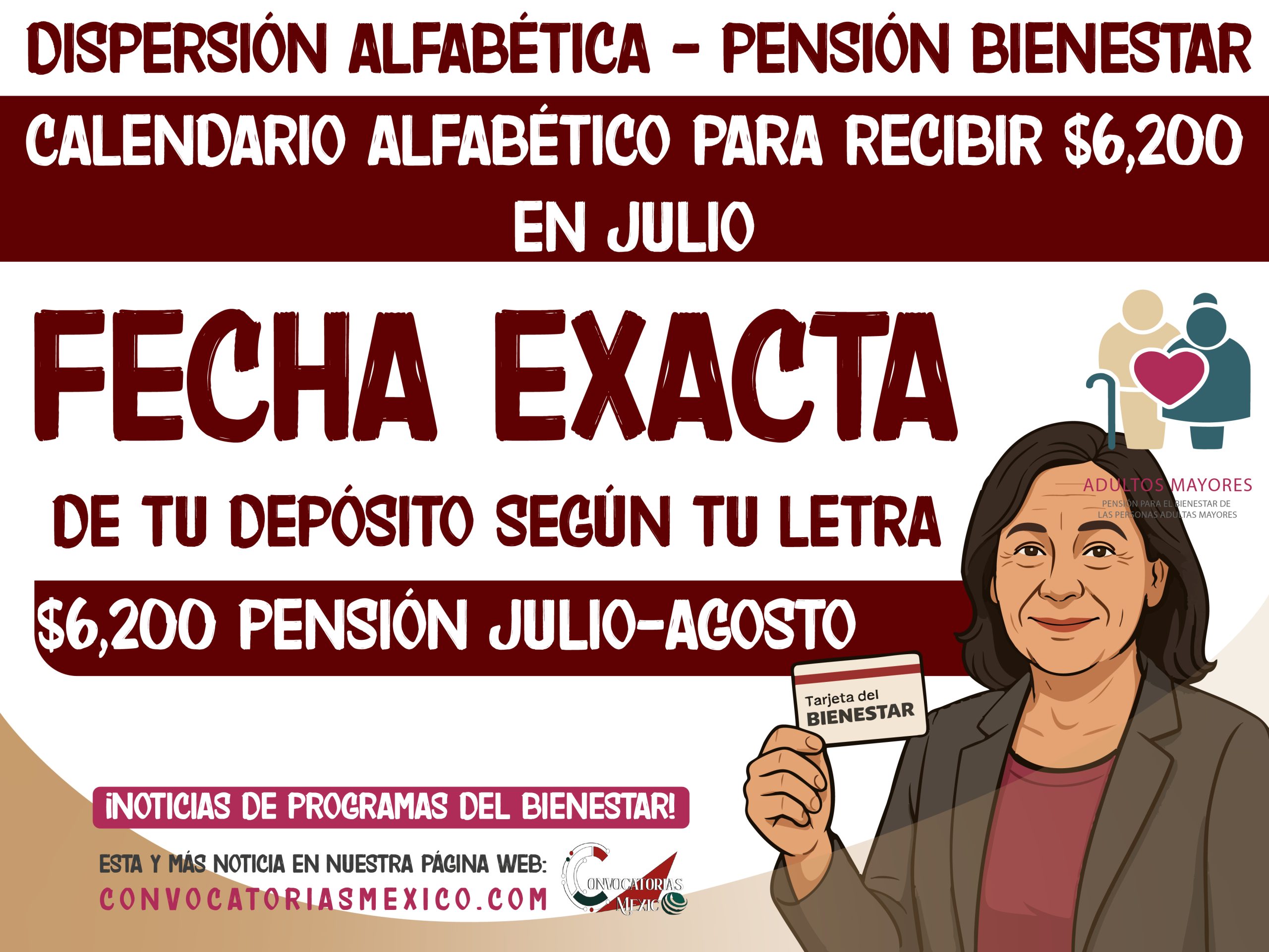 Consulta la fecha exacta de tu depósito según tu letra - Pensión Bienestar 2025