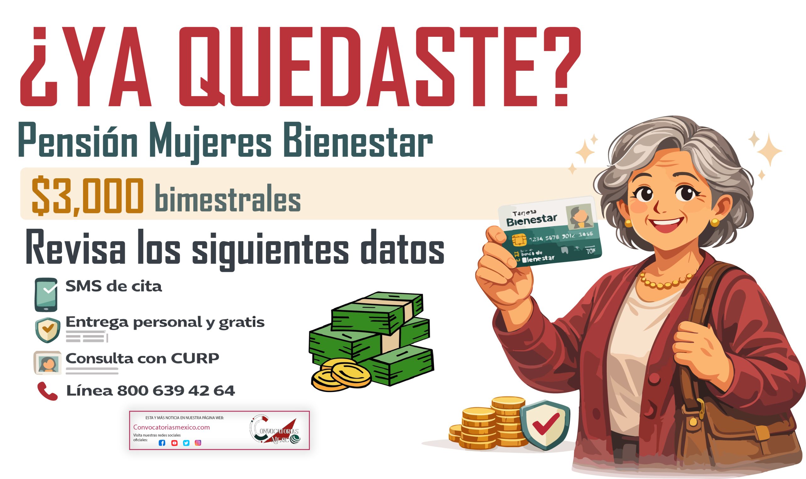 ¿Cómo saber si ya quedaste incorporada y qué revisar si te falta de la Pensión Mujeres Bienestar?