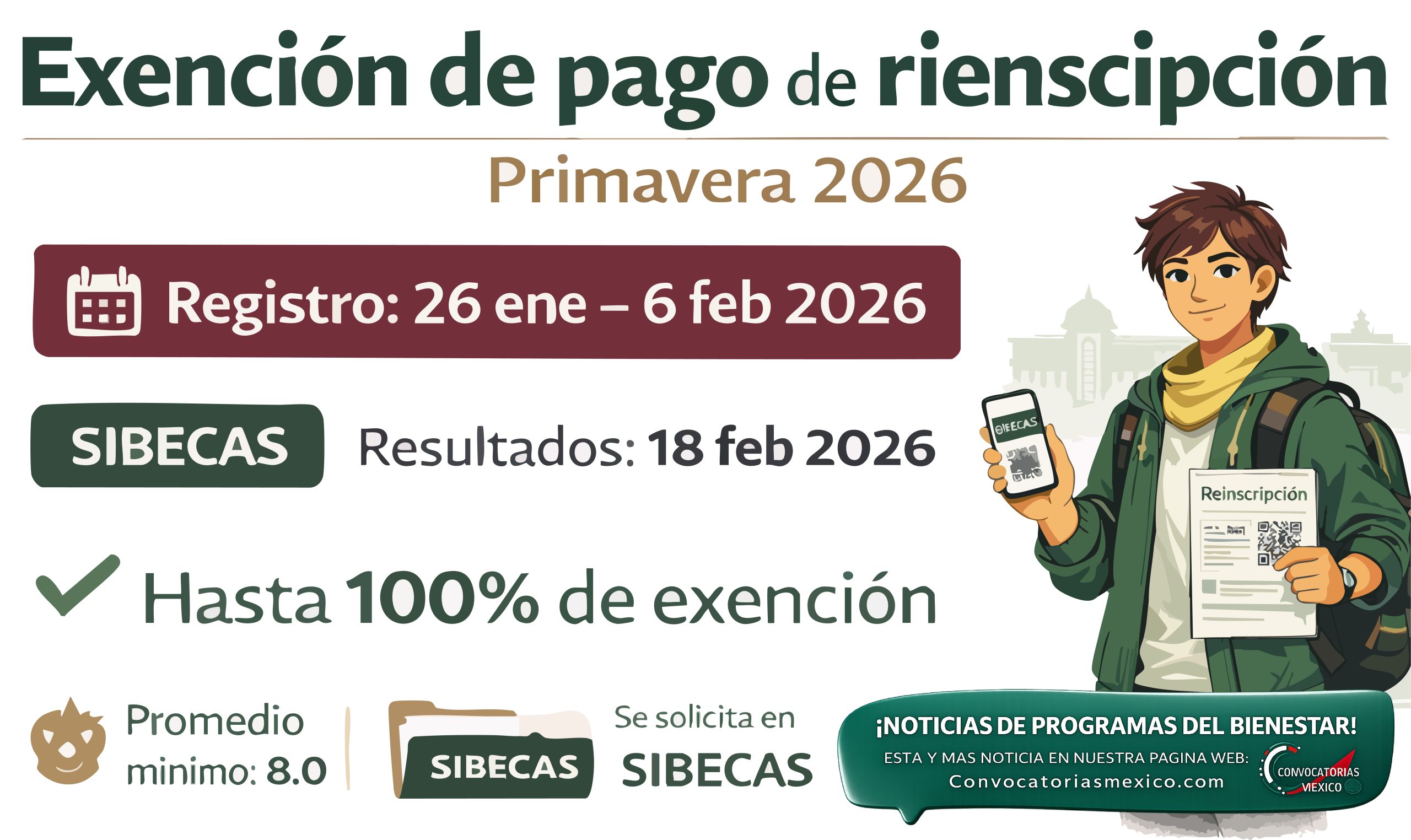 Hata 100% en Exención de Pago para la reinscripción de Primavera UAEMéx abre el Apoyo