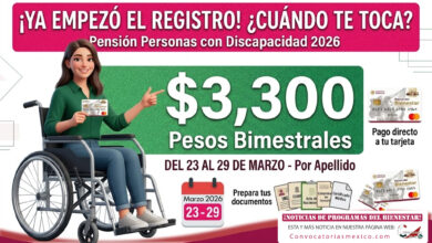 ¡YA EMPEZÓ EL REGISTRO! $3,300 pesos para la Pensión Personas con Discapacidad 2026