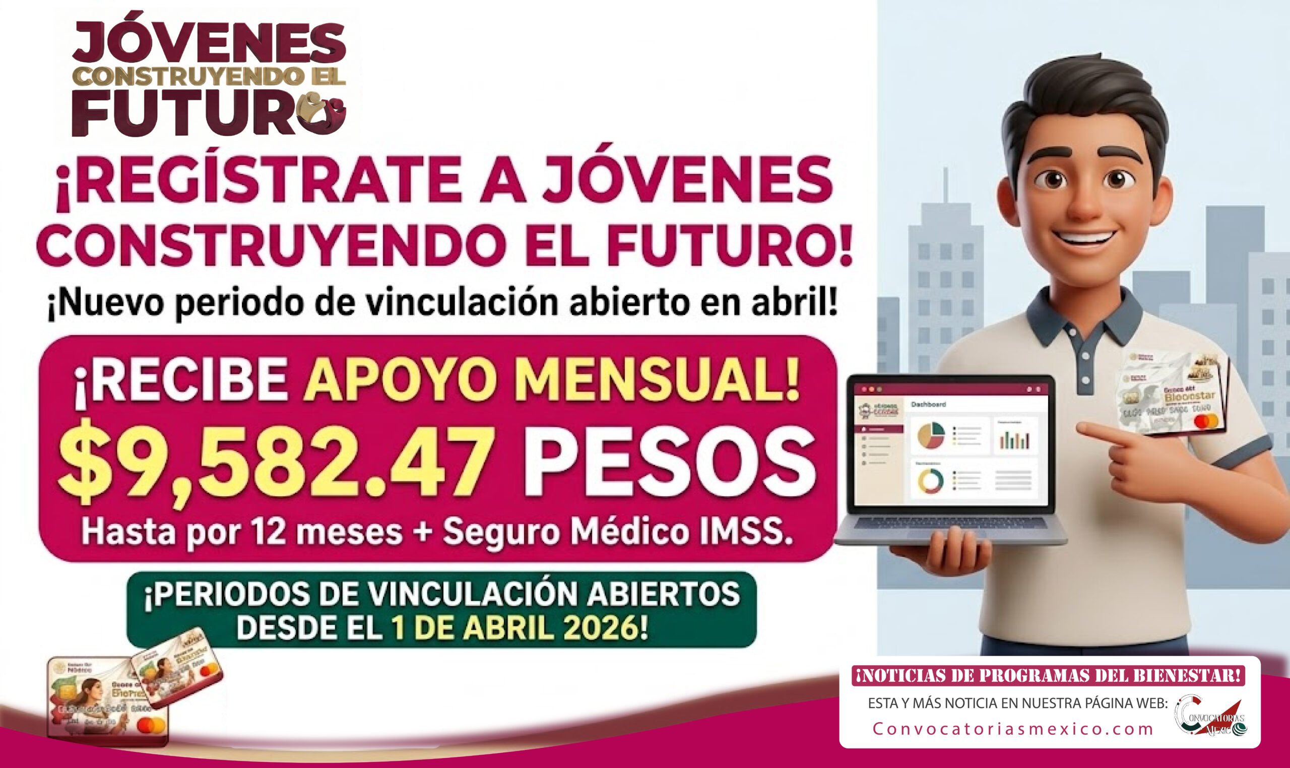 ¡Nuevo periodo! A partir de abril recibe $9,582.47 pesos de este programa del bienestar