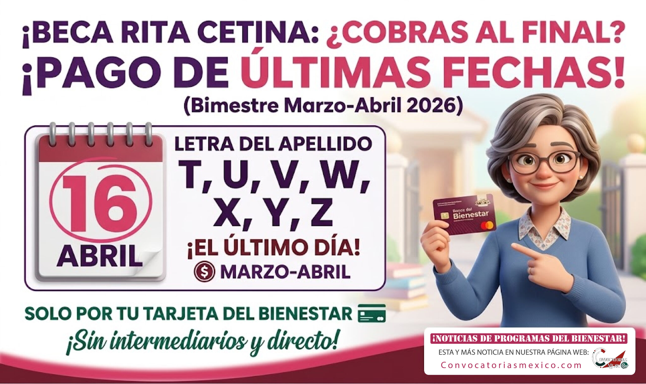 Últimas fechas de pago de la Beca Rita Cetina en abril 2026: estos estudiantes cobran al final del calendario