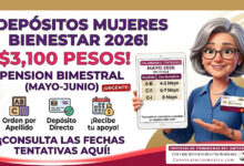 A partir del 4 de mayo Calendario tentativo de pagos de la Pensión Mujeres Bienestar 2026: así quedarían los depósitos por apellido