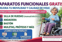 Se mantiene apoyo de Aparatos Funcionales; así puedes solicitar silla de ruedas, bastón o andadera