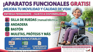 Se mantiene apoyo de Aparatos Funcionales; así puedes solicitar silla de ruedas, bastón o andadera