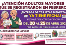Entrega de tarjetas para adultos mayores: del 20 al 25 de abril para quienes se registraron en febrero