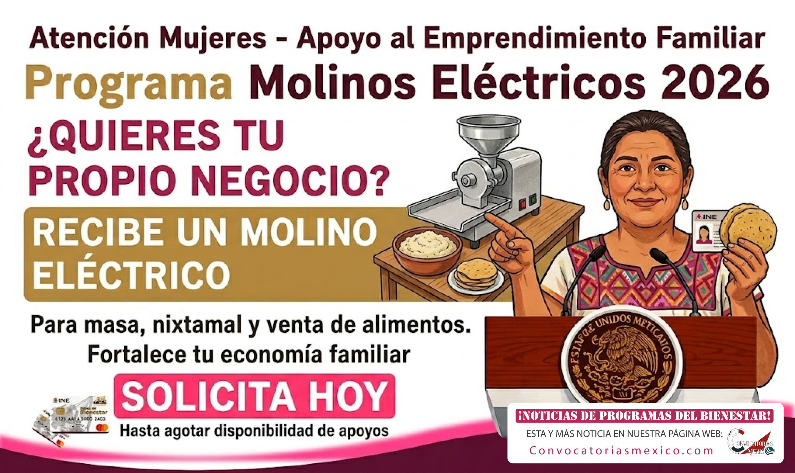 ¿Quieres tu propio negocio? Molinos eléctricos para el fortalecimiento de la economía familiar