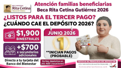Próximo pago de la Beca Rita Cetina Gutiérrez 2026: ¿cuándo caería el tercer pago del año?
