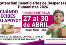 Calendario de entrega de despensas: del 27 al 30 de abril será la primera entrega