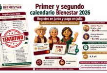Primer y segundo calendario Bienestar 2026: registro en junio y pago en julio para Adultos Mayores y Mujeres Bienestar