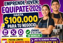 Emprende Joven: Equípate 2026 ofrece hasta 100 mil pesos para negocios de jóvenes en Morelos