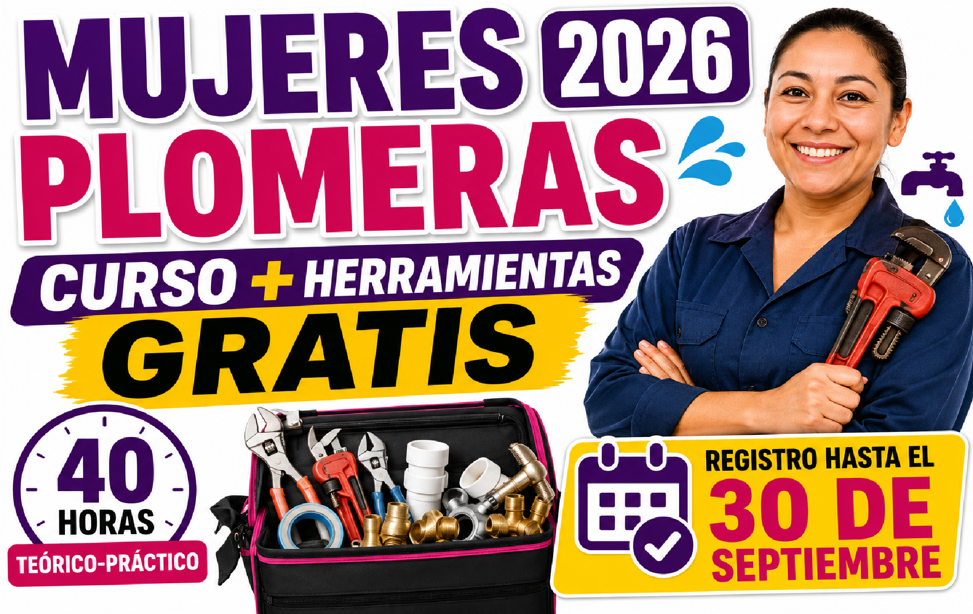 Mujeres Plomeras 2026: capacitación y herramientas gratuitas en el Estado de México