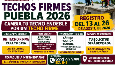 Techos Firmes Puebla 2026: así puedes solicitar el apoyo para cambiar tu techo de lámina o cartón por uno firme
