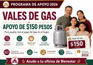 Vales de Gas en Baja California 2026: apoyo de $150 pesos para ayudar con el pago del gas