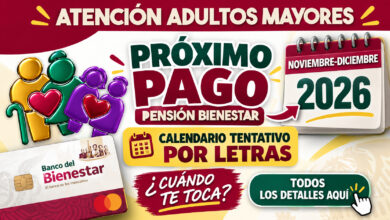 Pensión Bienestar noviembre 2026: calendario tentativo por letras mientras se anuncia el oficial