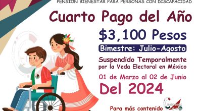 ¡Esta es tu fecha de pago! $3,100 pesos para las Personas con Discapacidad 2024