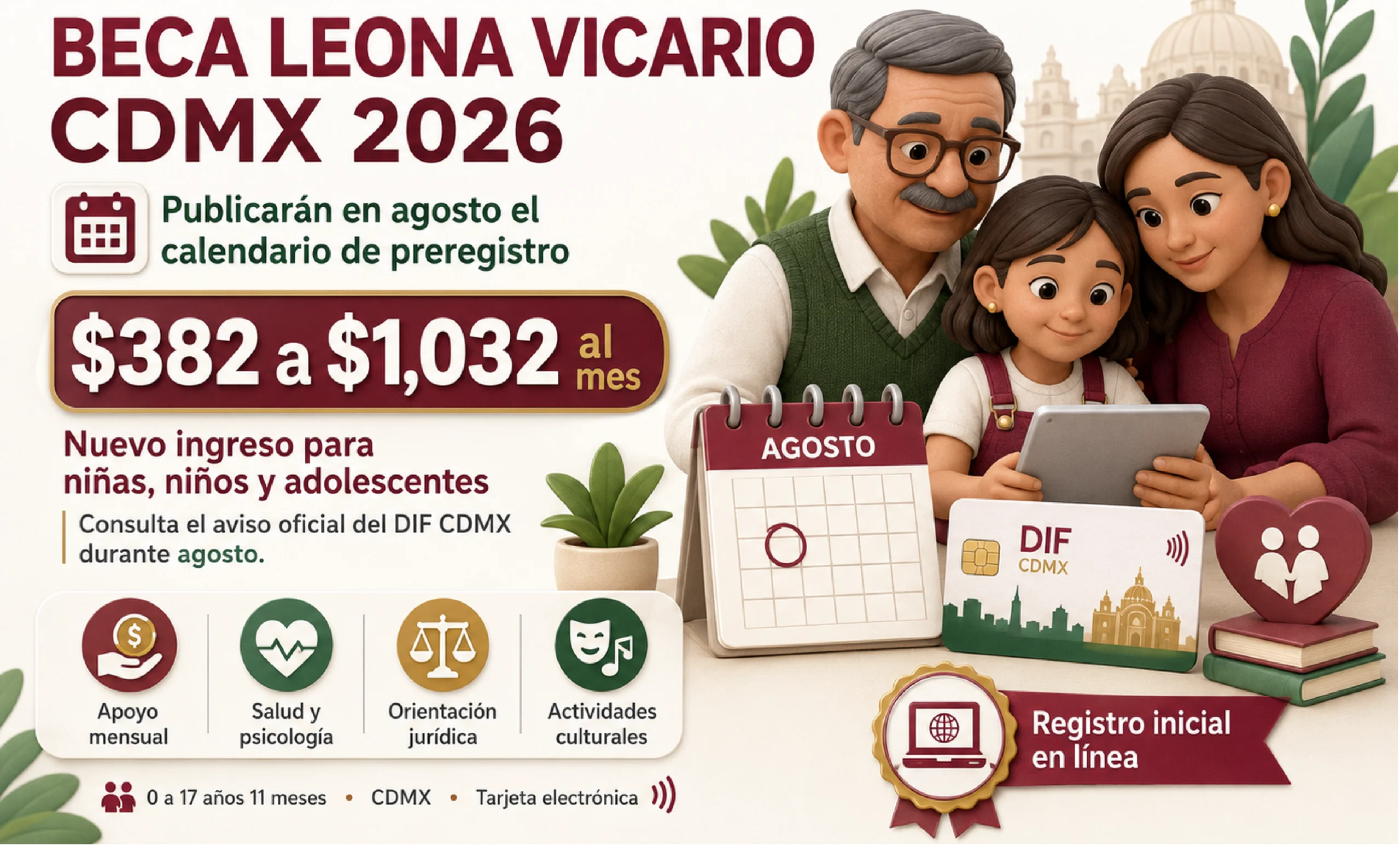 Beca Leona Vicario CDMX 2026: publicarán en agosto el calendario de preregistro para nuevo ingreso