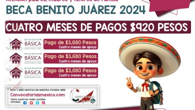 ¡CONFIRMADO! Recibes cuatro meses de pagos de la Beca Benito Juárez 2024