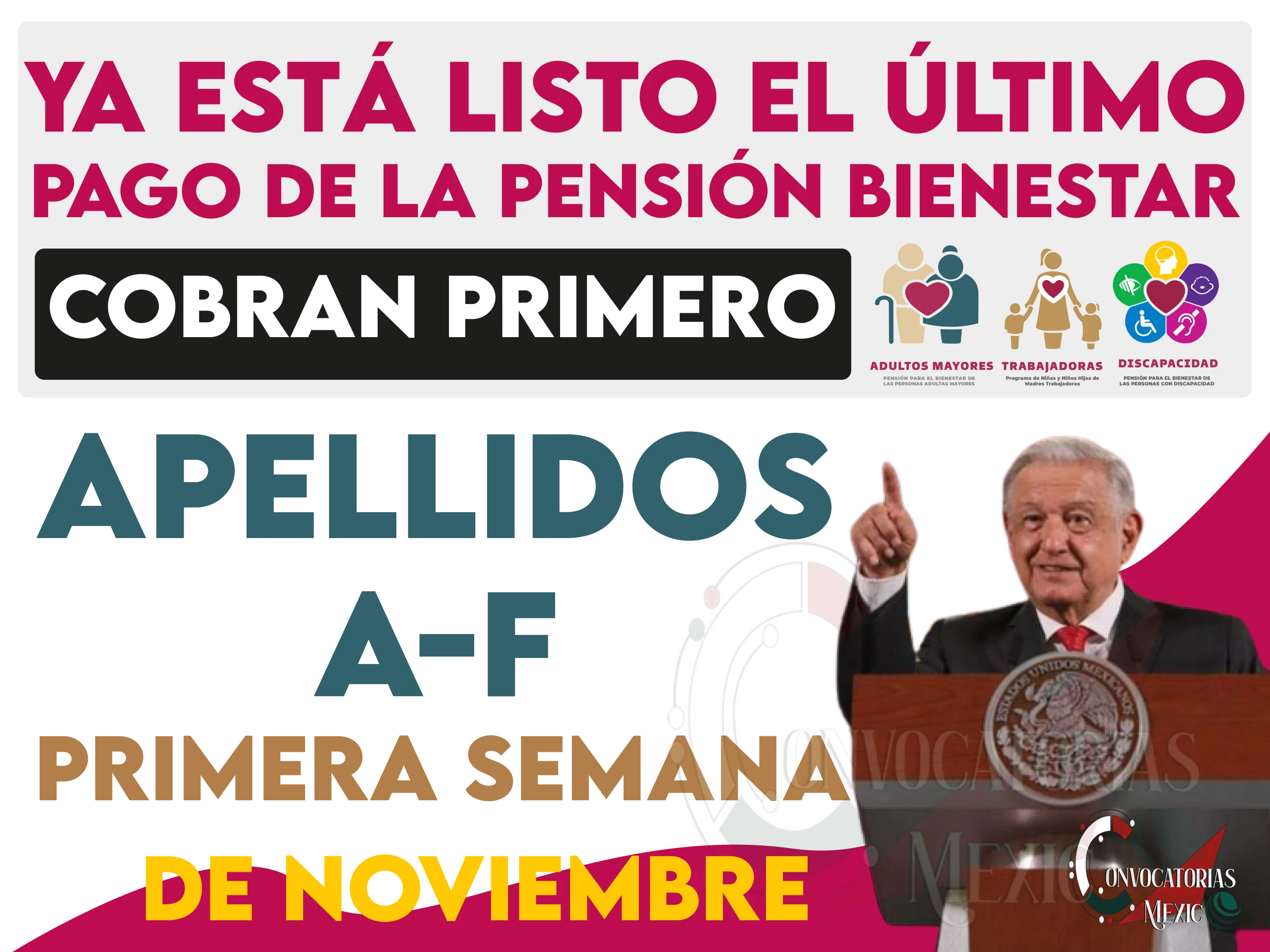 ¡Estos apellidos cobran primero! Revelamos quienes son los primeros en recibir el depósito de la Pensión Bienestar