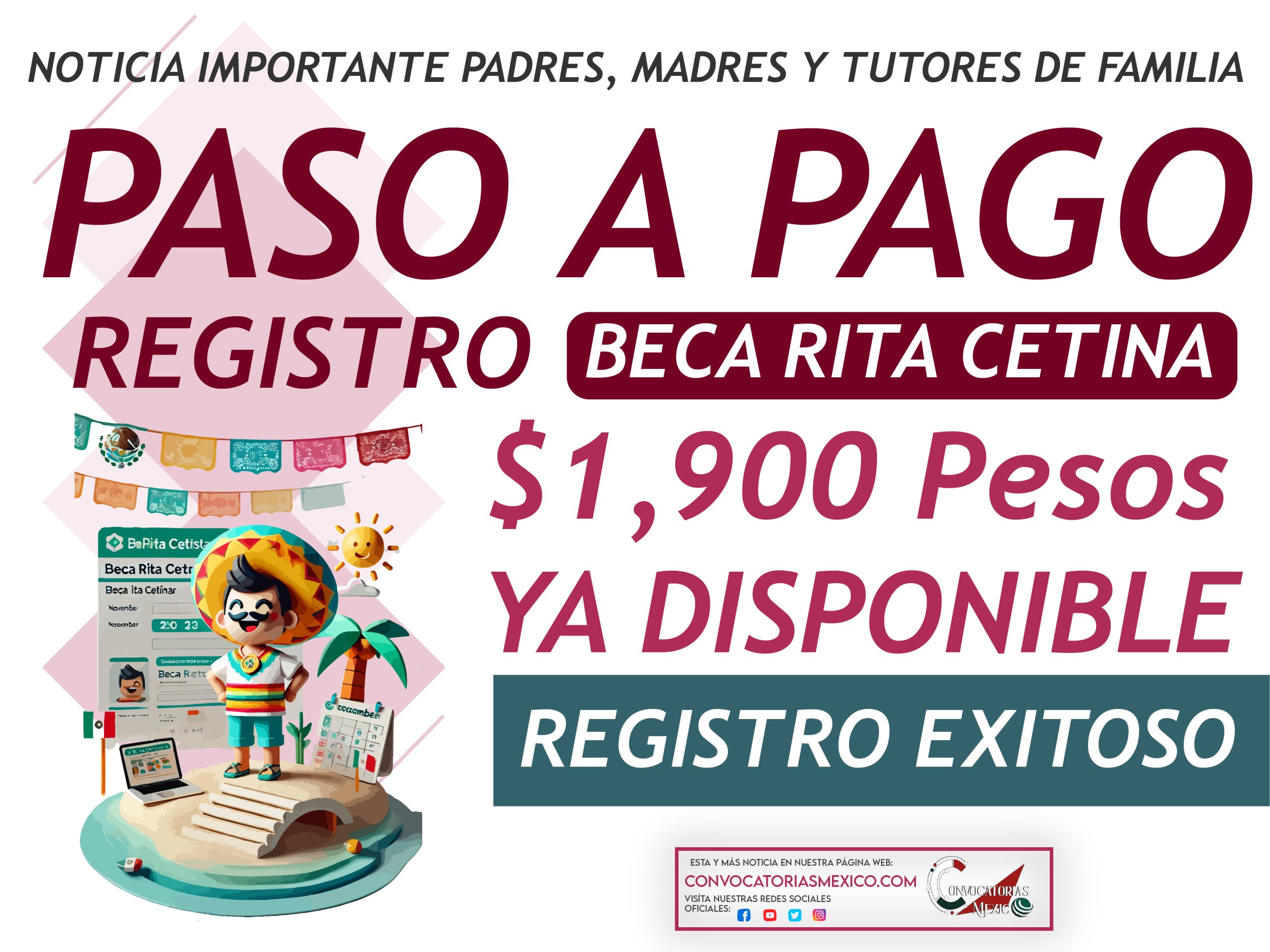 Paso a paso para un registro exitoso para la Nueva Beca Rita Cetina Gutiérrez