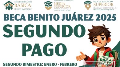 Segundo pago de $1,900 pesos para los alumnos de la Beca Benito Juárez 2025