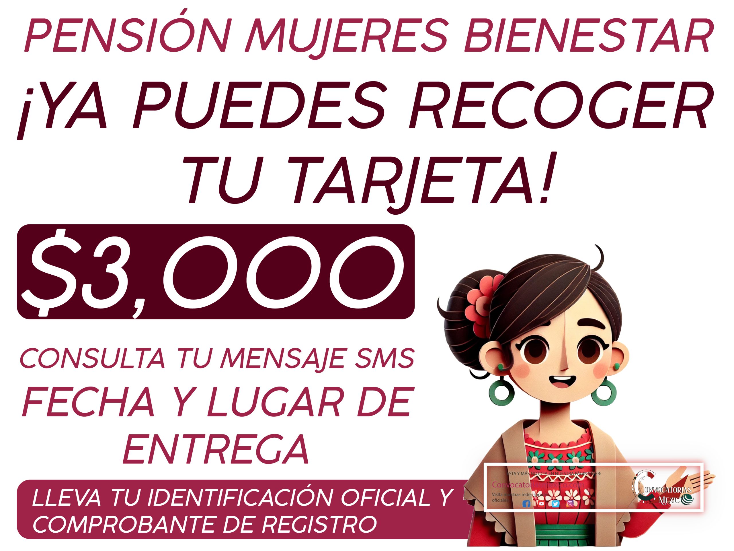 Así recibe tu tarjeta del bienestar con 3000 pesos de la Pensión Mujeres Bienestar 2025