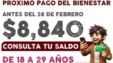 $8,840 pesos para finales de febrero - Pago mensual de programa del Bienestar