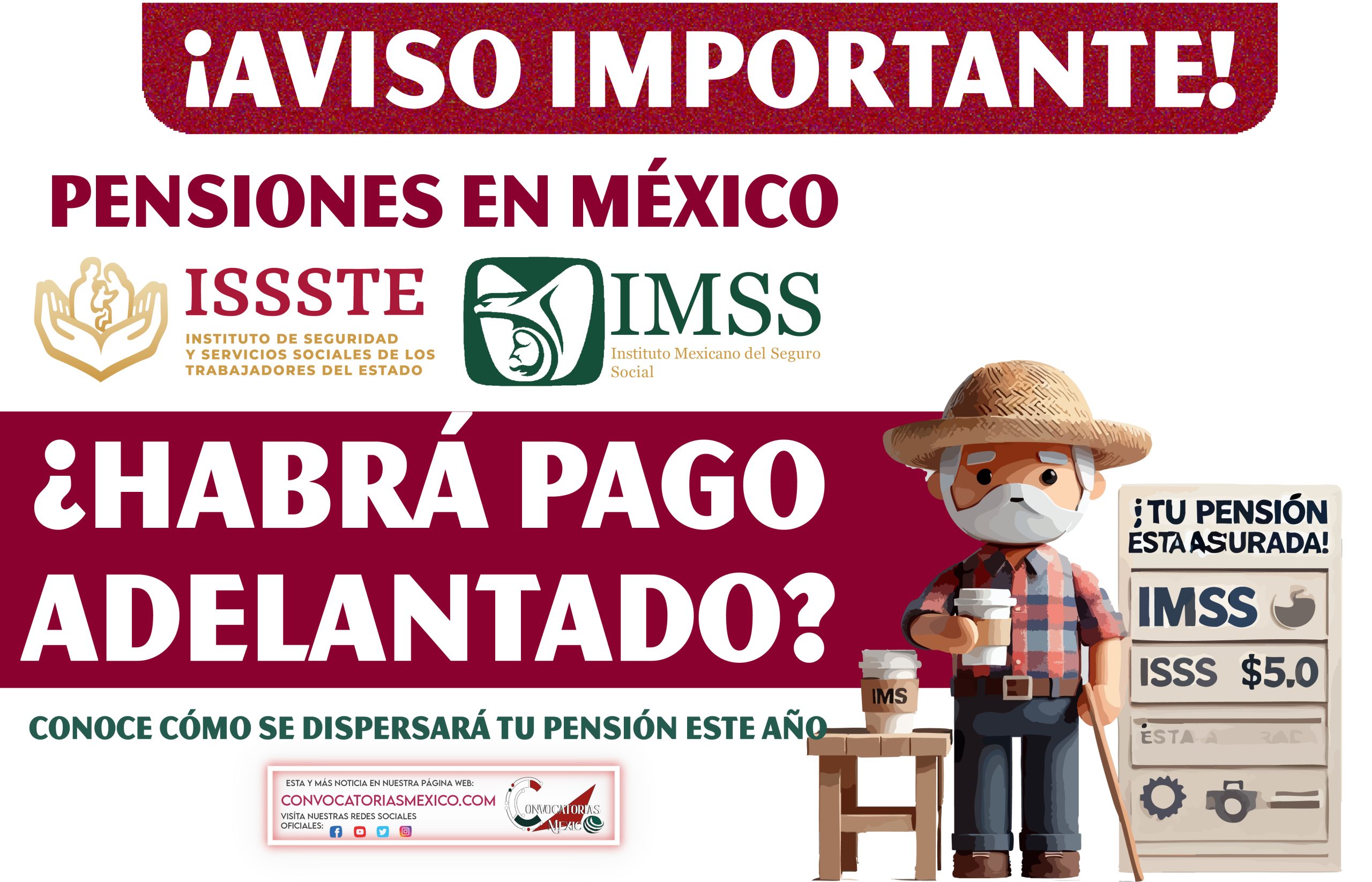 ¿Habrá pagos adelantados de las pensiones IMSS e ISSSTE?