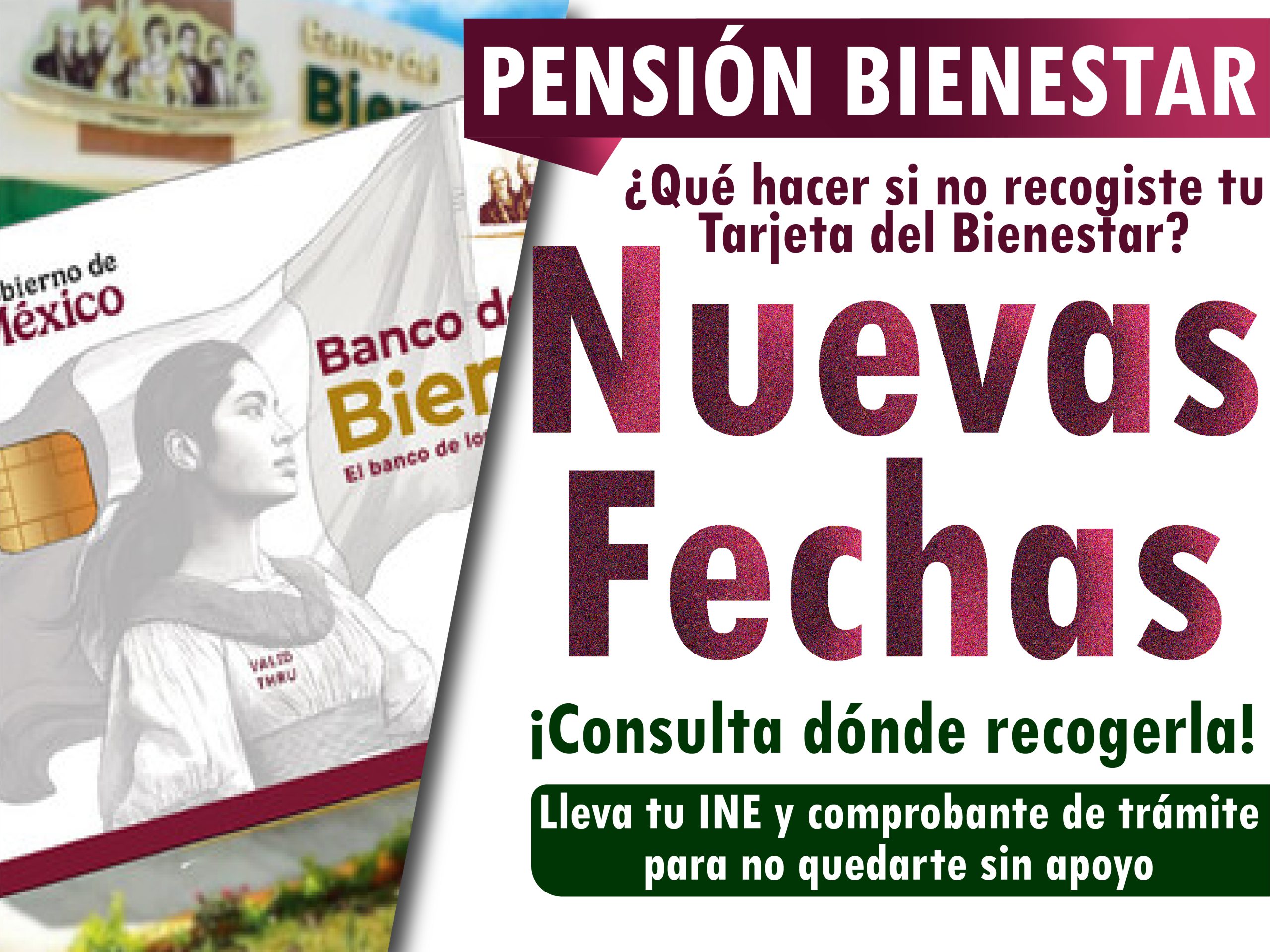¿No recogiste tu tarjeta? ¡Aún puedes hacerlo y cobrar tu Pensión Bienestar!
