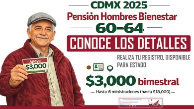 Programa 63 y 64 años y paga $3,000 bimestrales Pensión Hombres Bienestar
