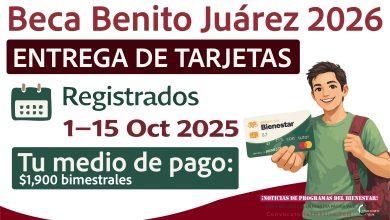 ¿Realizaste tu registro en octubre del 2025? Tu tarjeta de la Beca Benito en enero 2026