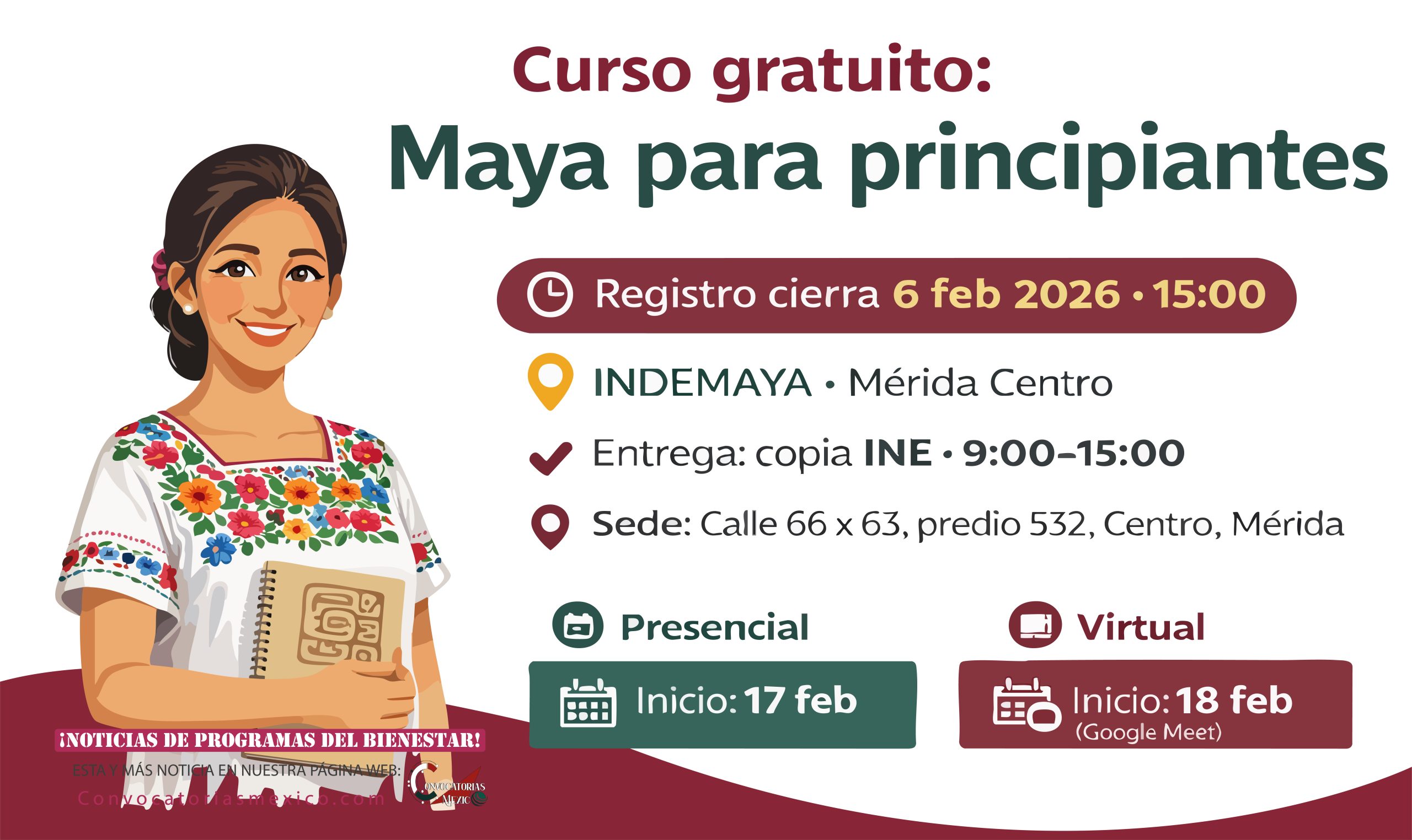 Yucatán abre cupo para el curso “Maya para principiantes”: el registro cierra el 6 de febrero de 2026