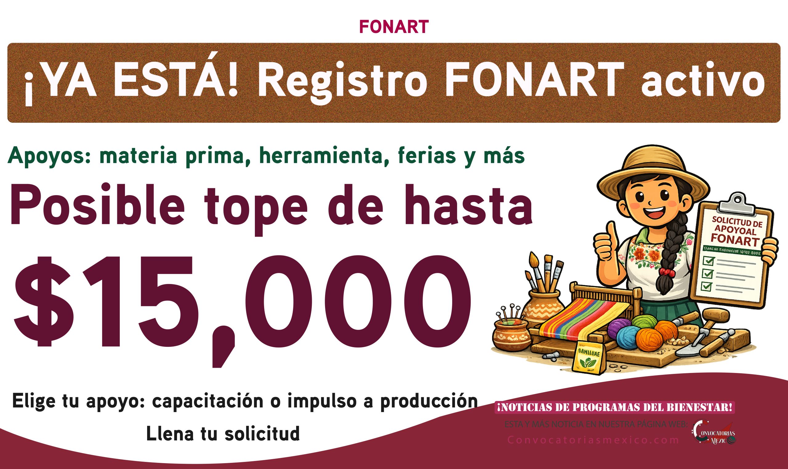 FONART reactiva el registro de apoyos para artesanas y artesanos: el formulario ya está disponible