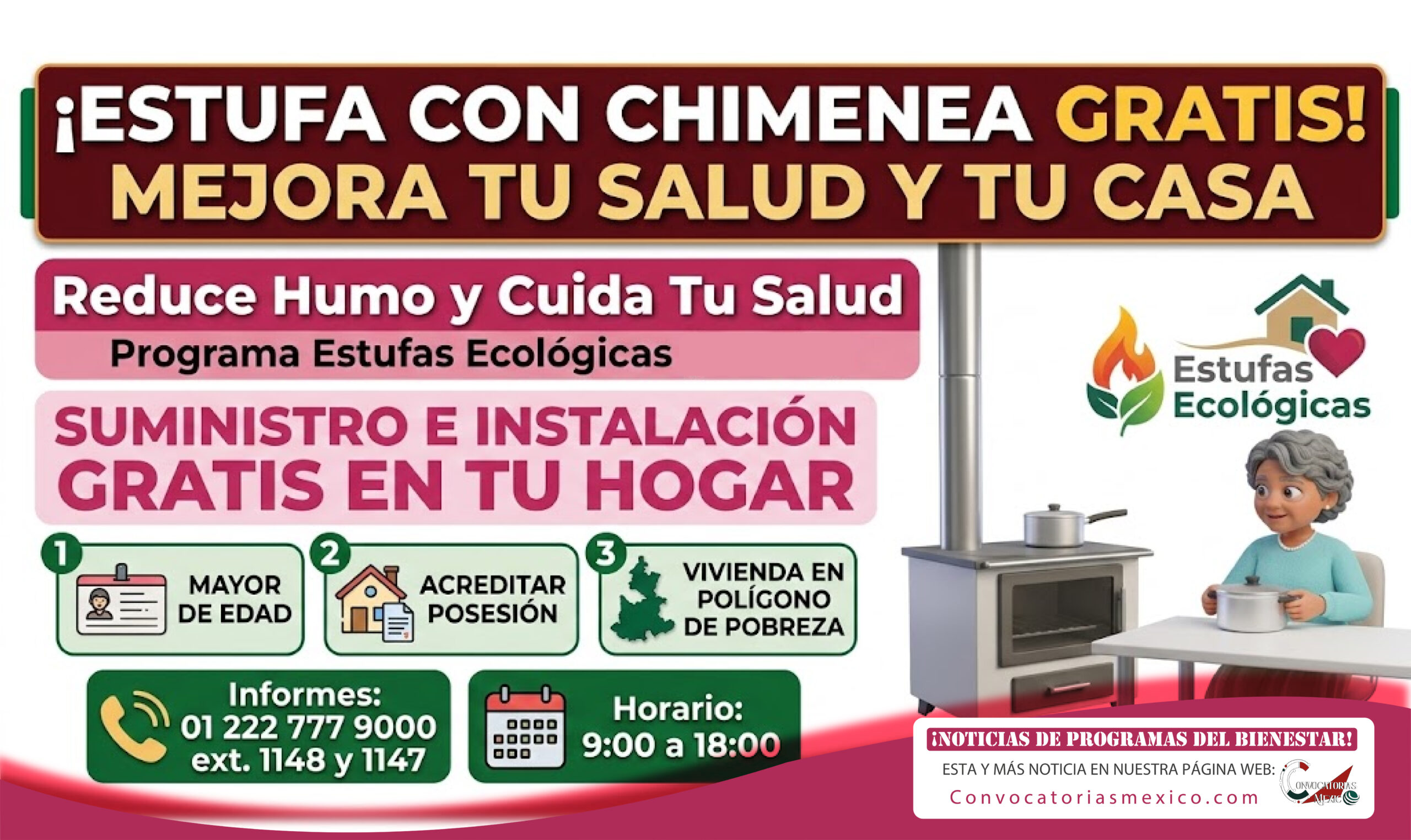 Programa Estufas Ecológicas: el apoyo que mejora tu casa y tu salud