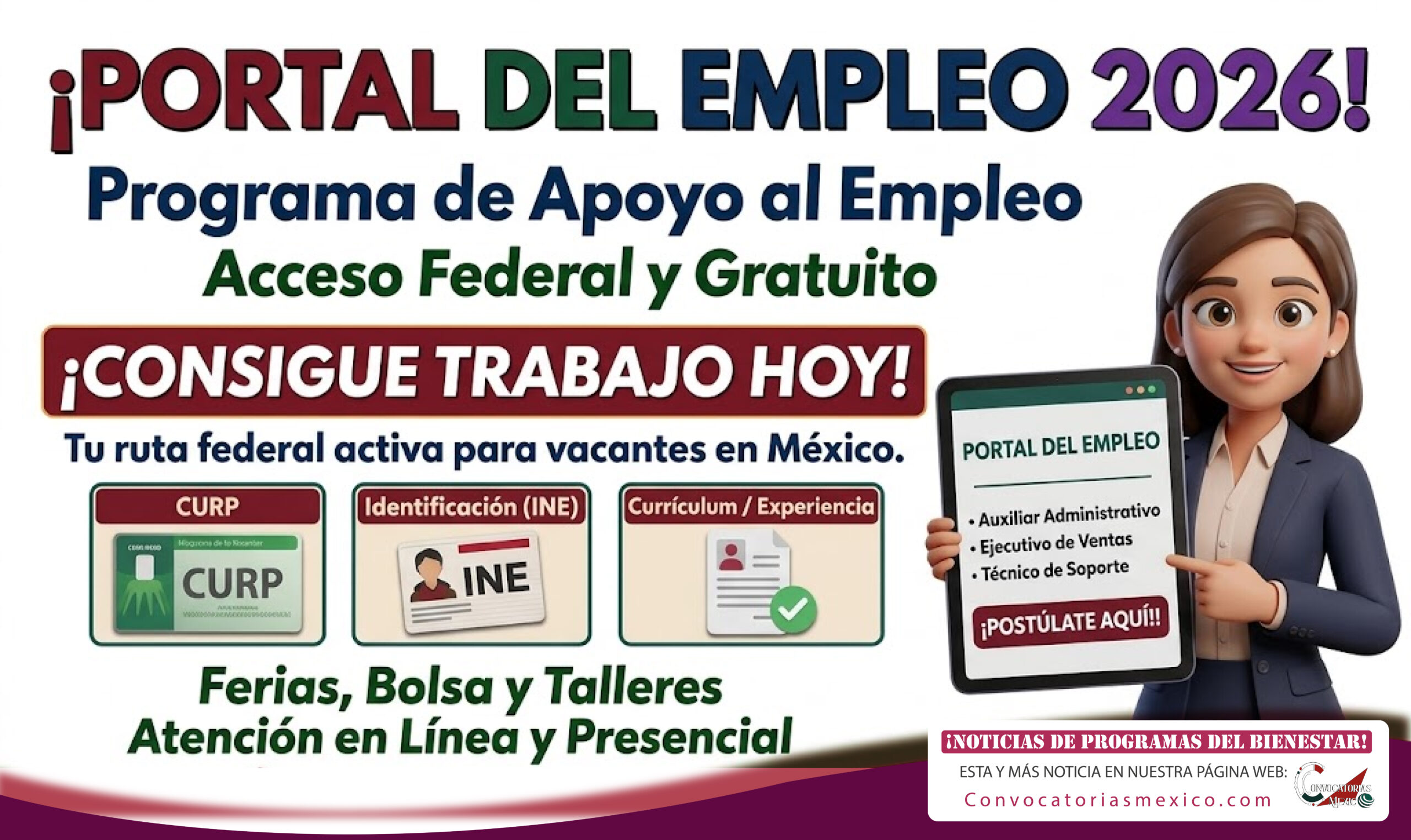 ¡Portal de empleo 2026! Programa de apoyo al empleo Consigue trabajo hoy