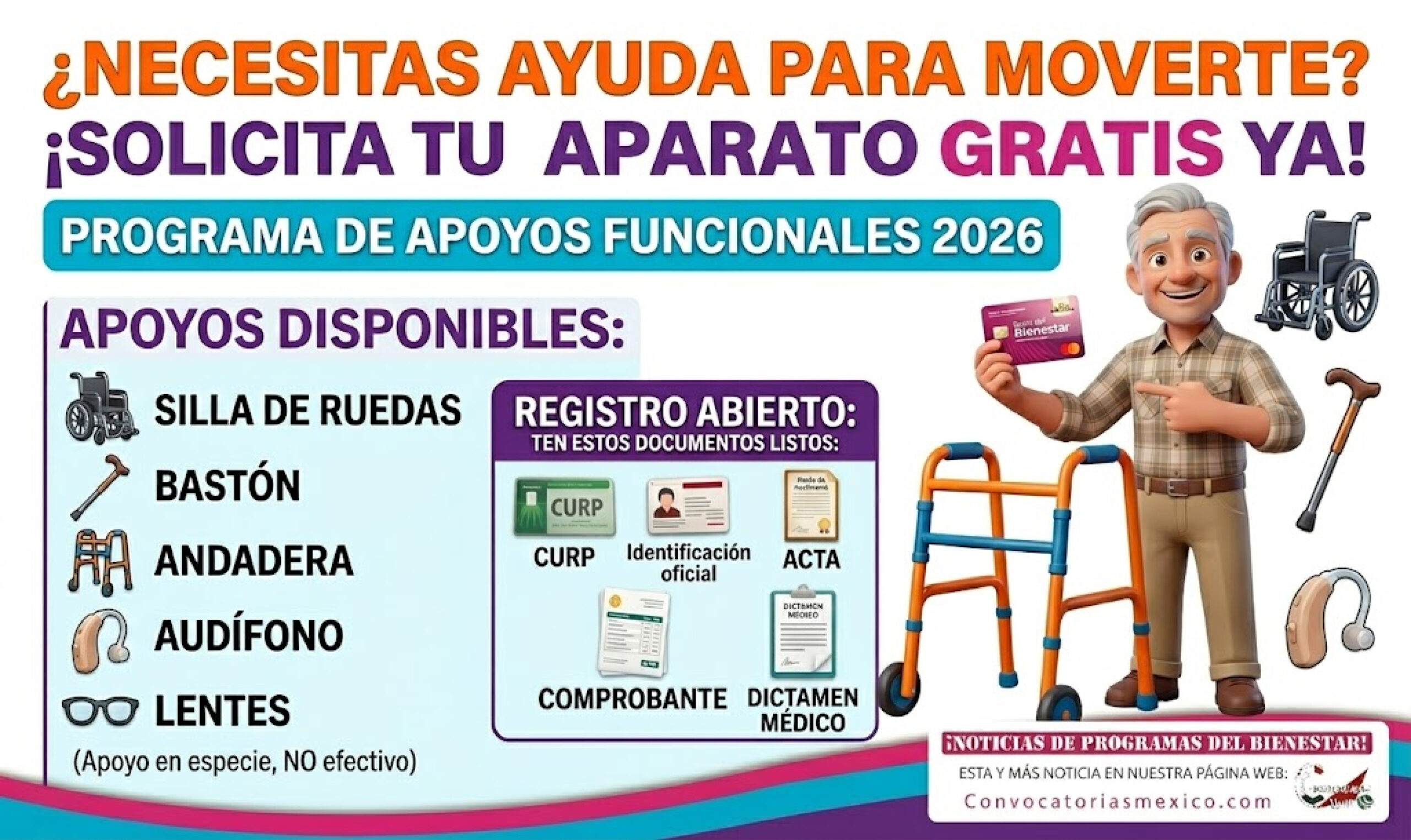 Desde silla de ruedas hasta lentes DIF mantiene registro para apoyos funcionales y de movilidad 2026