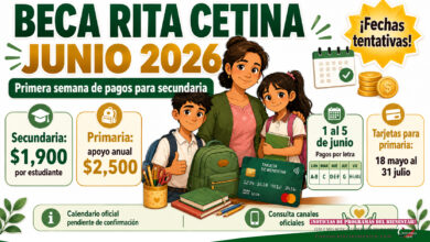 Beca Rita Cetina junio 2026: primera semana de pagos para secundaria y fechas para primaria