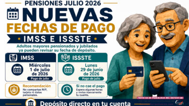 Nuevas fechas de pago para adultos mayores pensionados y jubilados del IMSS e ISSSTE en julio 2026