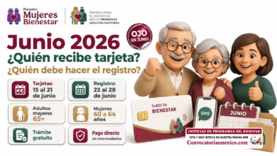 Pensión Bienestar junio 2026: quiénes reciben tarjeta y quiénes deben hacer el registro
