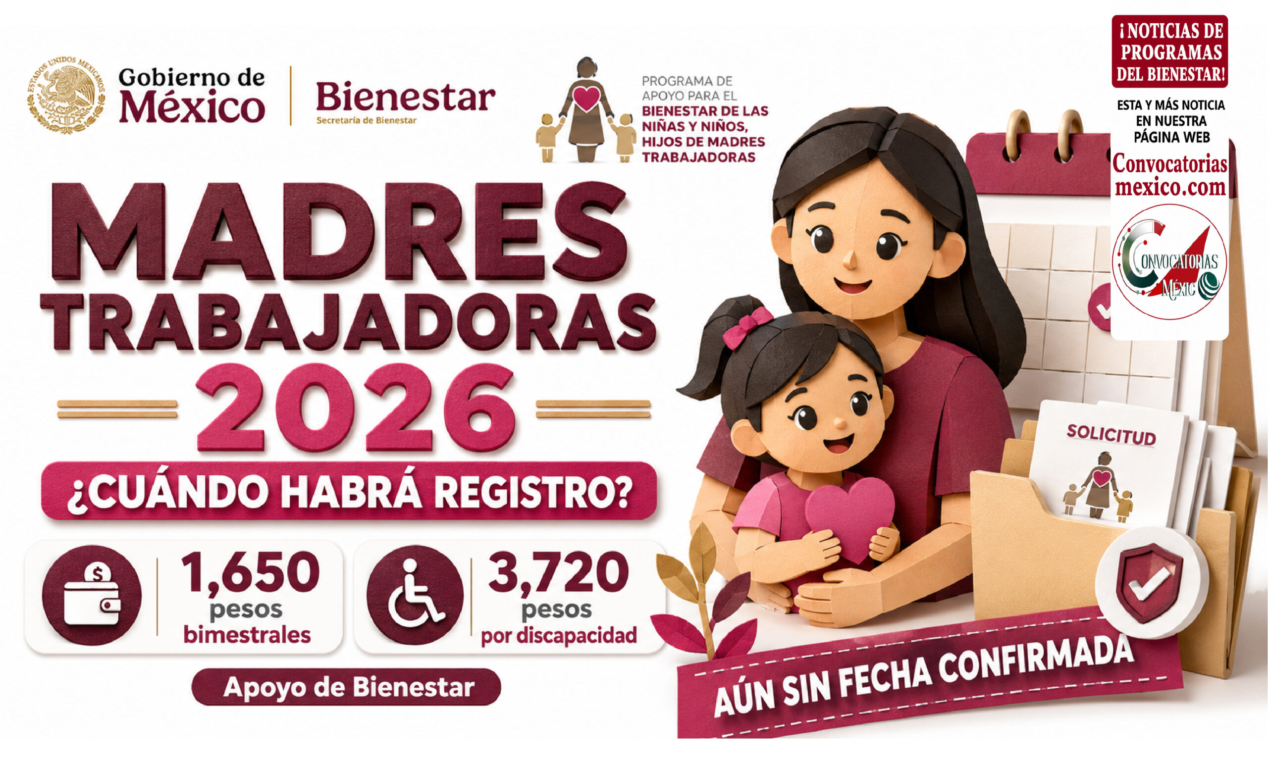 Madres Trabajadoras 2026: ¿cuándo habrá registro al apoyo de Bienestar?