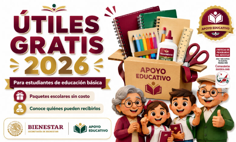 Oaxaca: Útiles para el Bienestar 2026 entregará útiles escolares a estudiantes de educación básica