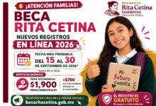 ¿Cuándo habrá nuevos registros en línea para la Beca Rita Cetina 2026? Esta es la fecha más probable para septiembre