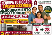 Equipamiento para el Hogar 2026 en Atlacomulco: registro abierto hasta el 28 de agosto para adquirir artículos a precio accesible