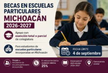 Becas en escuelas particulares Michoacán 2026-2027: exención de colegiatura y fecha límite del 4 de septiembre