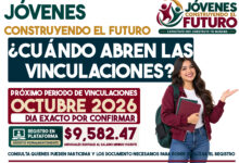 Jóvenes Construyendo el Futuro abre vinculaciones en octubre 2026: requisitos y apoyo de $9,582.47 al mes