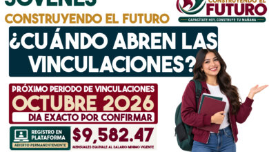 Jóvenes Construyendo el Futuro abre vinculaciones en octubre 2026: requisitos y apoyo de $9,582.47 al mes